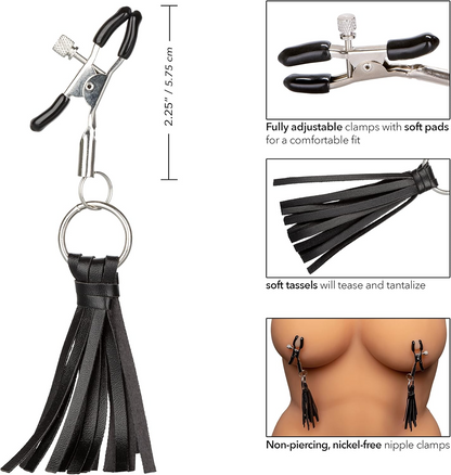 SirrShop Designer Clamps with Tassels – Adjustable Pair