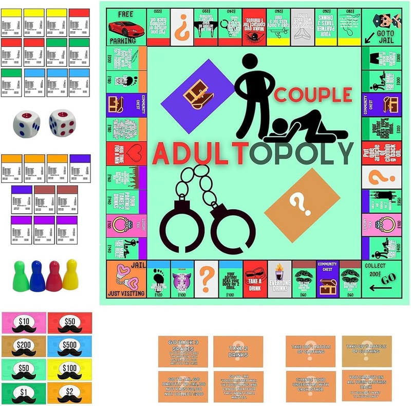 Adultopoly Couples Board Game