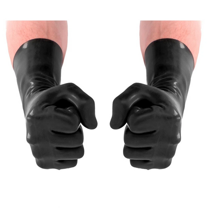 Fist It Unisex Short Latex Gloves – Black
