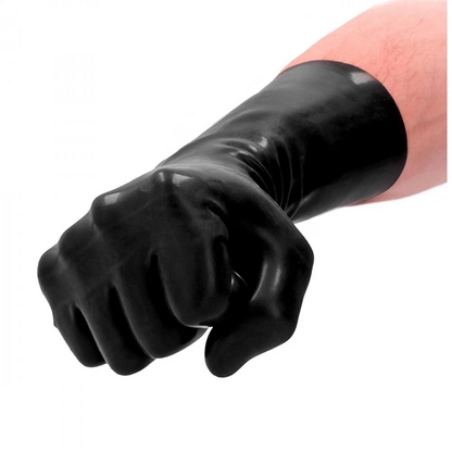 Fist It Unisex Short Latex Gloves – Black