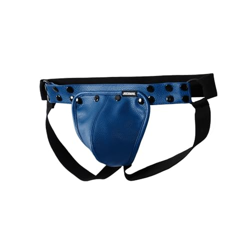JOCKMAIL Premium Leather Jock Strap – Detachable Pouch, one size