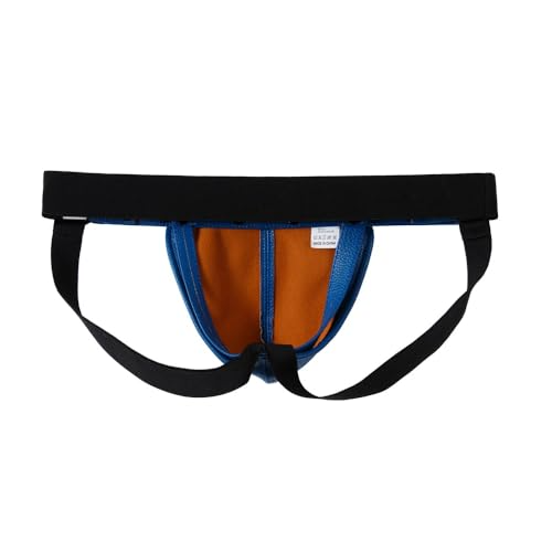 JOCKMAIL Premium Leather Jock Strap – Detachable Pouch, one size