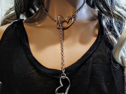 SirrShop Heart Ring Chain Leash – Stainless Steel