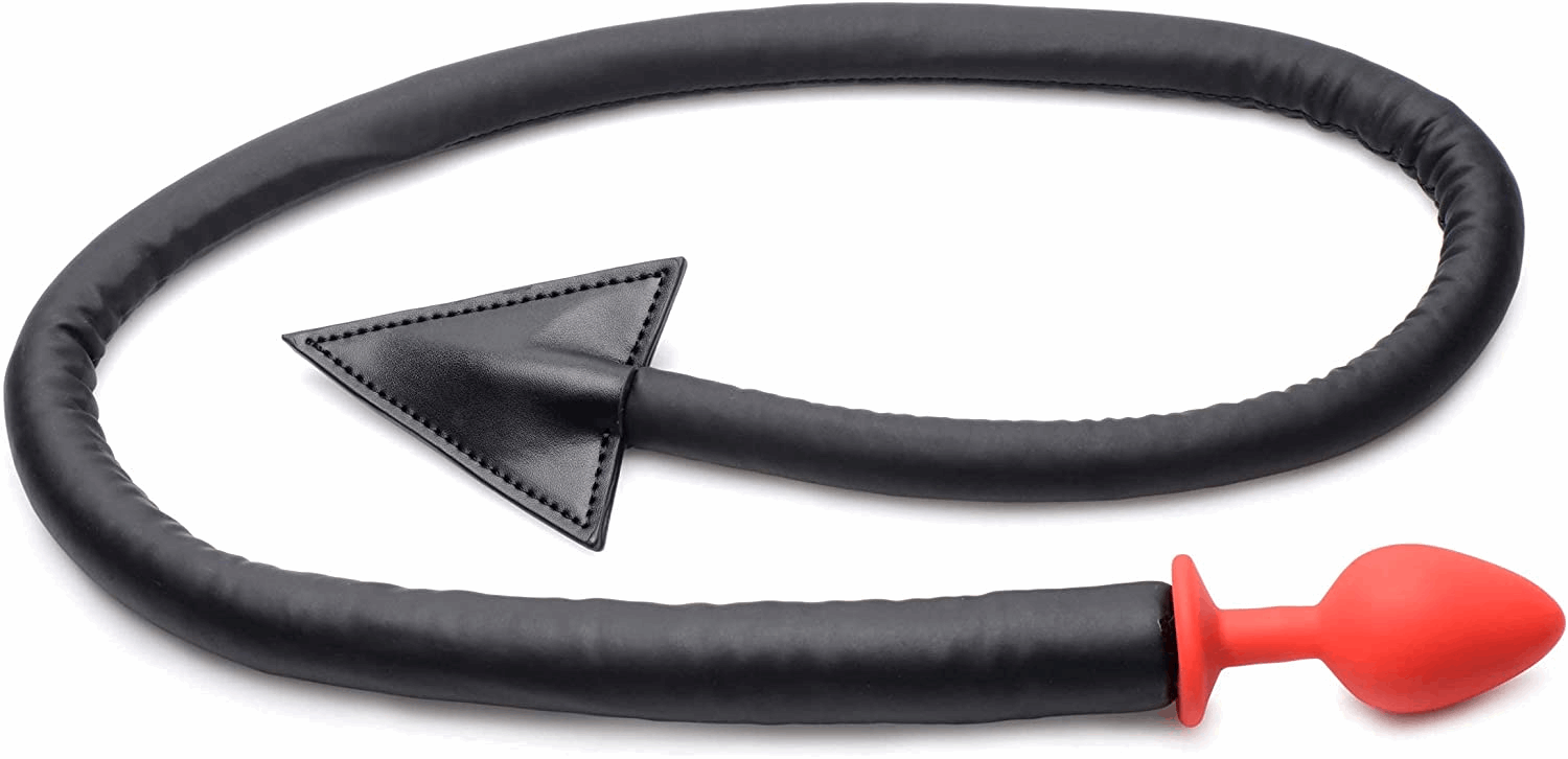 Devil's Flog Anal Plug, Leather, Silicone Anal Plug