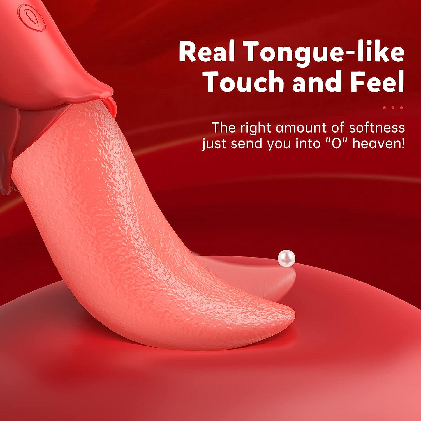 Tongue Addicted -Rose Realistic Silicone Tongue Licker Vibrator