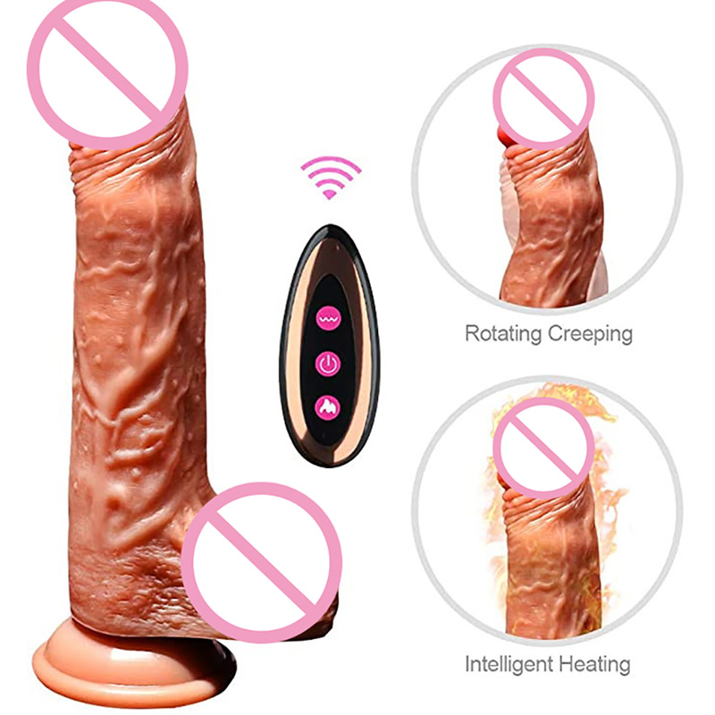 THE HEAVEN DILDO-3 IN 1 DILDO-HEATING,THRUSTING,VIBRATING REMOTE DILDO