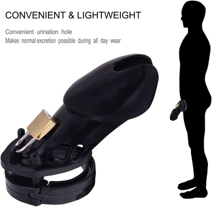 CB 600 CHASTITY SILICONE, Chastity Cage with lock, Adjustable Length, Flexible Sirr