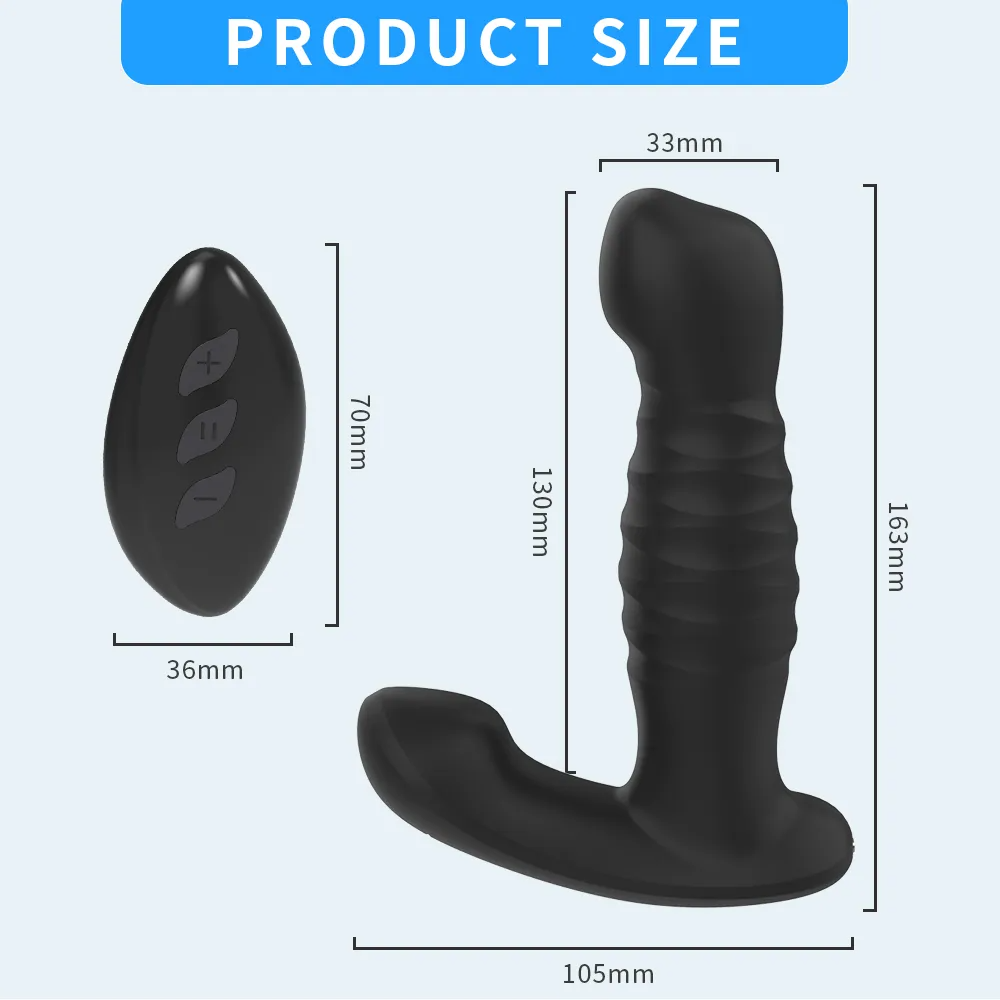 Rush Remote Thrusting & Vibration Prostate Massager