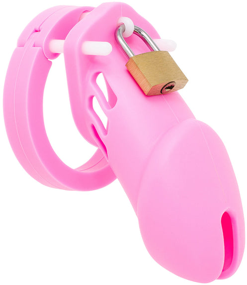 CB 600 CHASTITY SILICONE, Chastity Cage with lock, Adjustable Length, Flexible Sirr