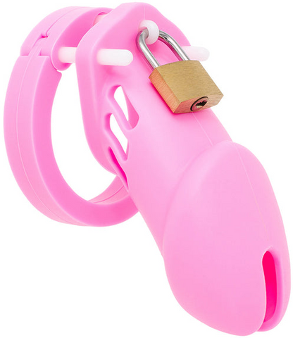 CB 600 CHASTITY SILICONE, Chastity Cage with lock, Adjustable Length, Flexible Sirr