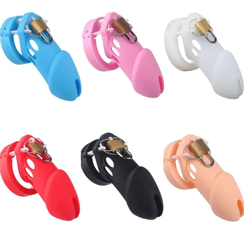 CB 600 CHASTITY SILICONE, Chastity Cage with lock, Adjustable Length, Flexible Sirr