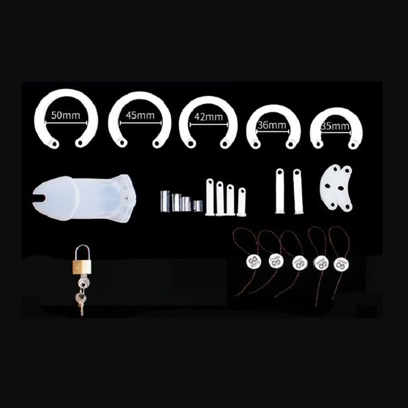 CB 600 CHASTITY SILICONE, Chastity Cage with lock, Adjustable Length, Flexible Sirr