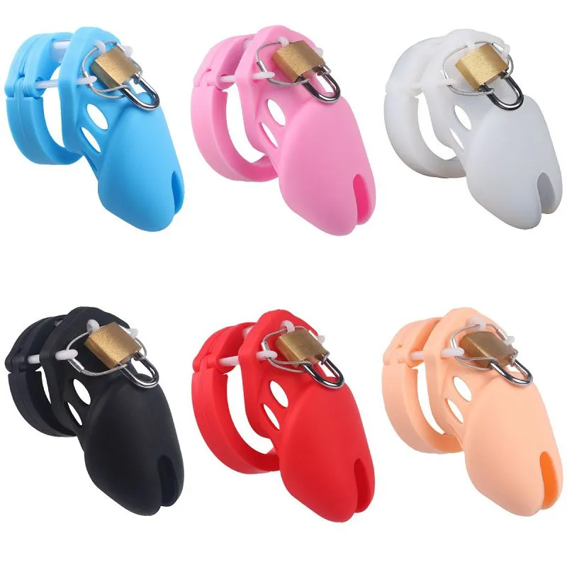 CB 600 CHASTITY SILICONE, Chastity Cage with lock, Adjustable Length, Flexible Sirr