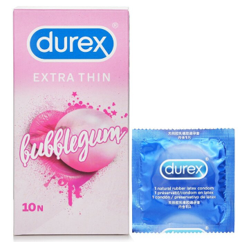 واقيات ذكرية Durex Extra Thin بنكهة العلكة للرجال - 10 قطع