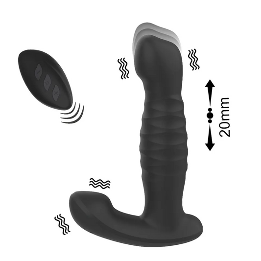 Rush Remote Thrusting & Vibration Prostate Massager, Silicone, Waterproof ,Wireless vibrator Sirr