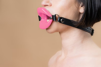 Silicone Lips Open Mouth Gag