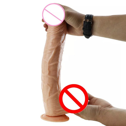 XXXL REALISTIC MEDICAL SILICONE DILDO -35 CM