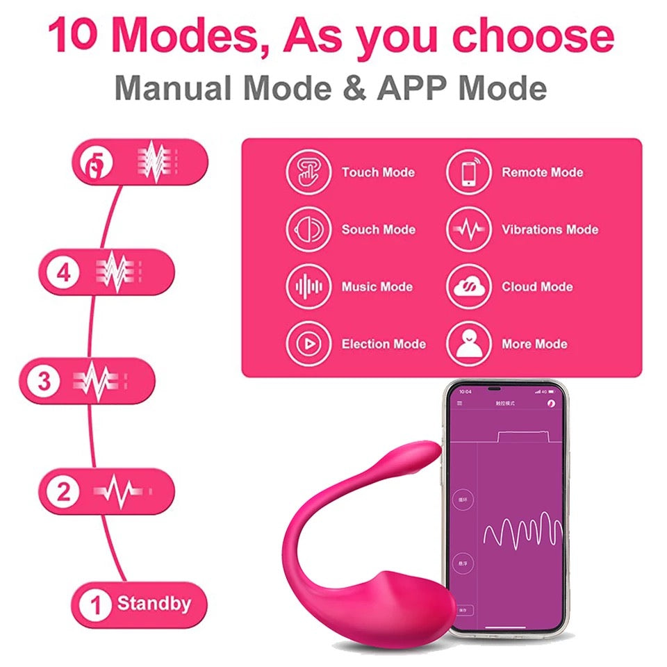 Flamingo Vibrator, No Distance Limit with App, 7 Modes, Quiet Sirr