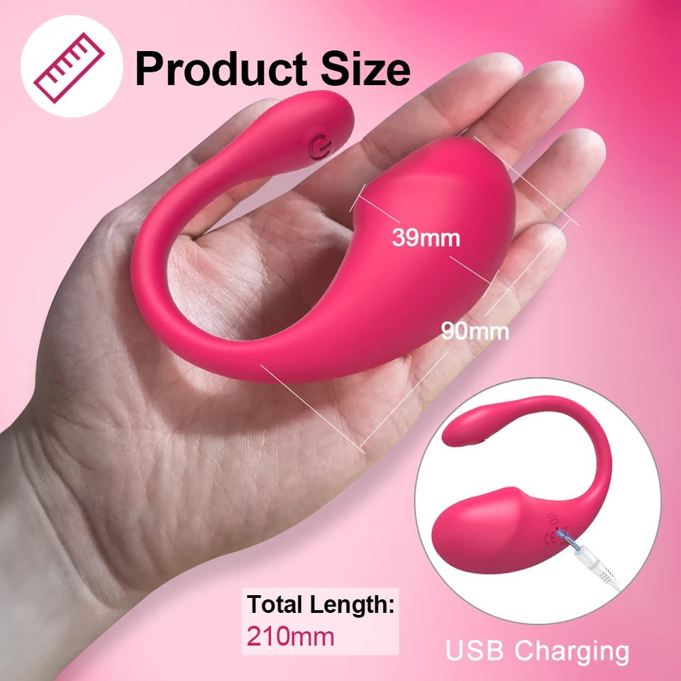 Flamingo Vibrator, No Distance Limit with App, 7 Modes, Quiet Sirr