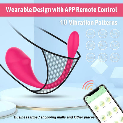 Flamingo Vibrator, No Distance Limit with App, 7 Modes, Quiet Sirr