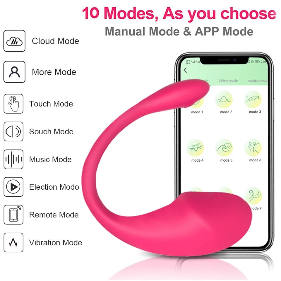 Flamingo Vibrator, No Distance Limit with App, 7 Modes, Quiet Sirr