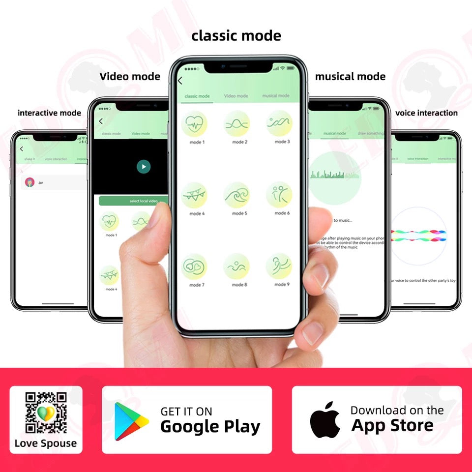 Flamingo Vibrator, No Distance Limit with App, 7 Modes, Quiet Sirr