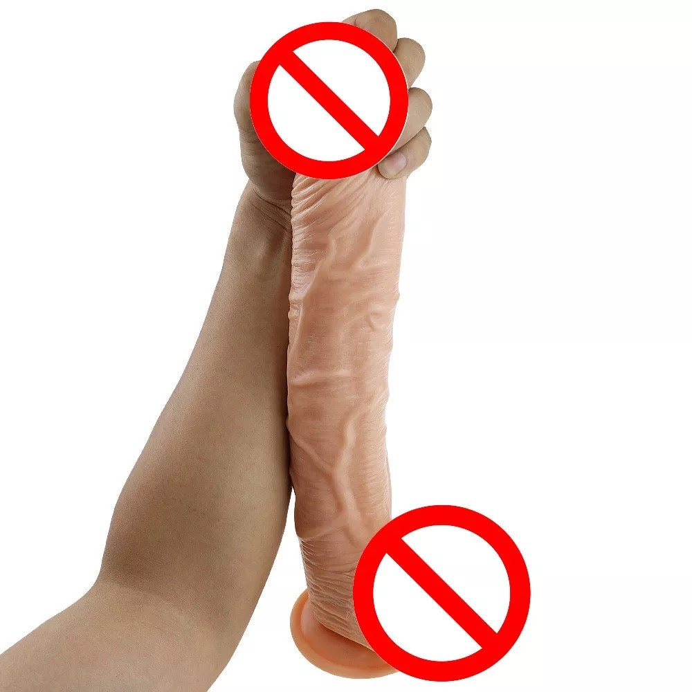 XXXL REALISTIC MEDICAL SILICONE DILDO -35 CM