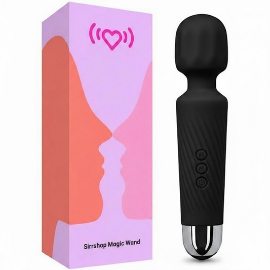 Sirrshop 20 Speed  Magic Wand Vibrator, Wireless, Quiet vibrations, Bendable neck