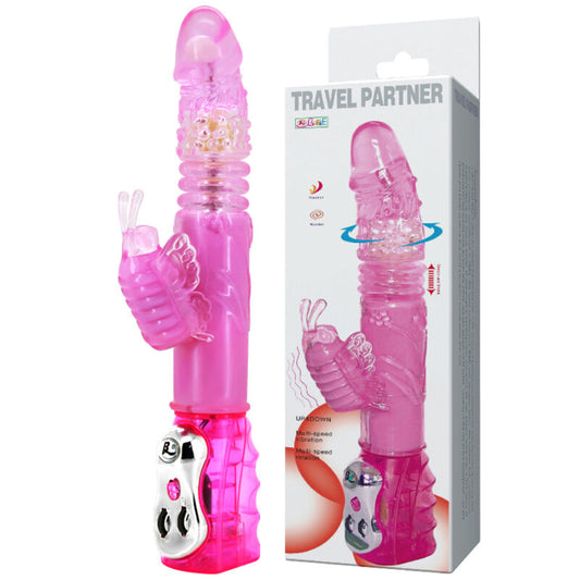 TRAVEL PARTNER ROTATOR UP & DOWN RABBIT PINK