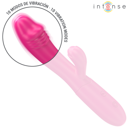 INTENSE - Ivy Flexible Vibrator 10 Vibrations with Stimulating Tongue Pink