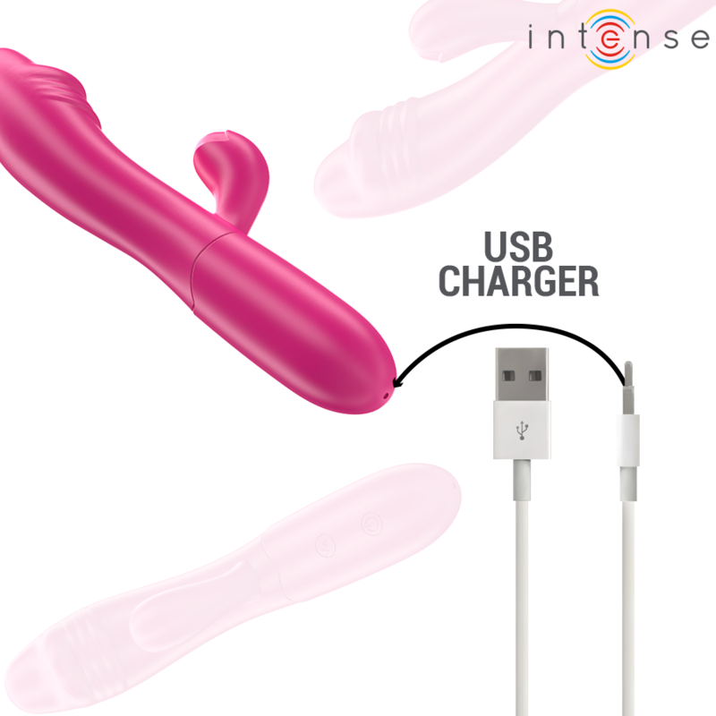 INTENSE - Ivy Flexible Vibrator 10 Vibrations with Stimulating Tongue Pink