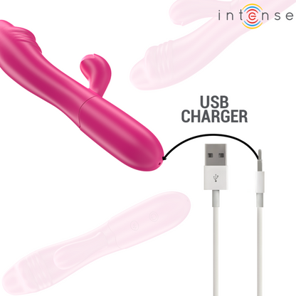 INTENSE - Ivy Flexible Vibrator 10 Vibrations with Stimulating Tongue Pink