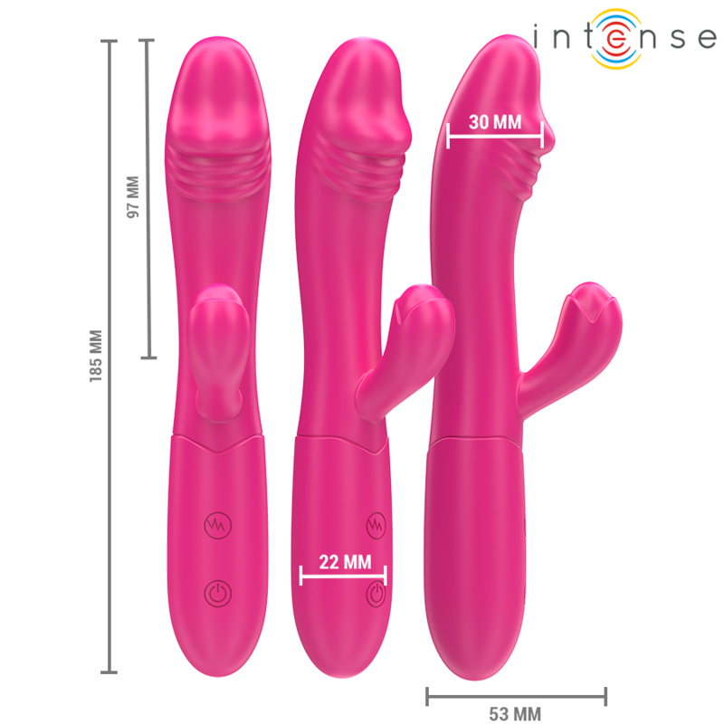 INTENSE - Ivy Flexible Vibrator 10 Vibrations with Stimulating Tongue Pink
