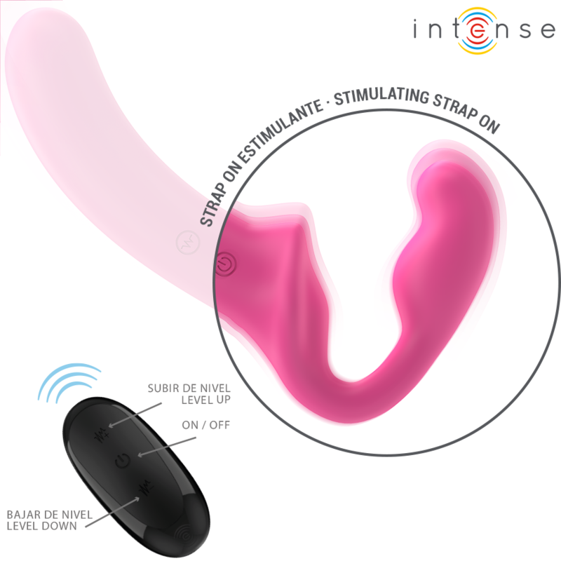 INTENSE - Amy Double Vibrator 20 cm Pink Remote Control