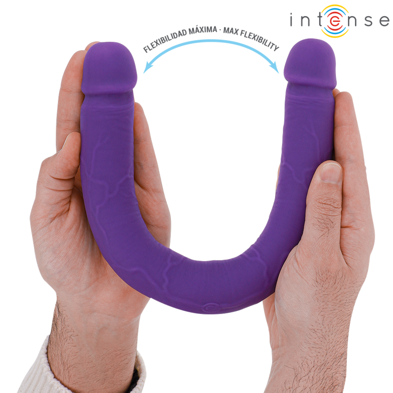 INTENSE - Gunter Double Dildo Vibrator 40 cm Purple Remote Control