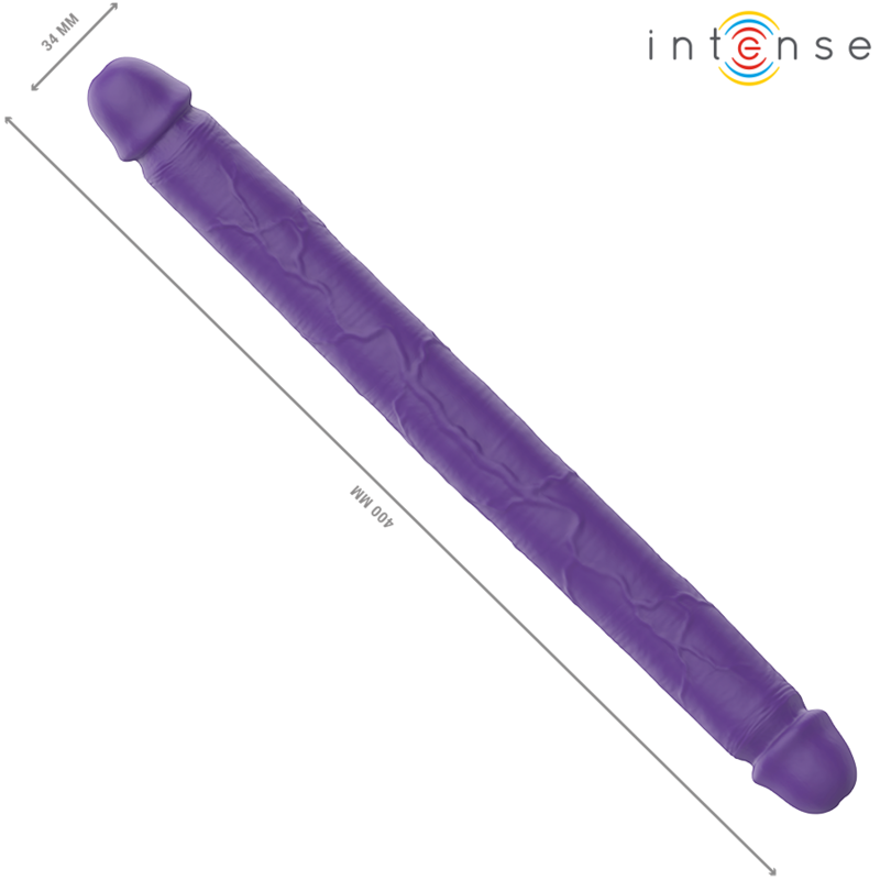 INTENSE - Gunter Double Dildo Vibrator 40 cm Purple Remote Control