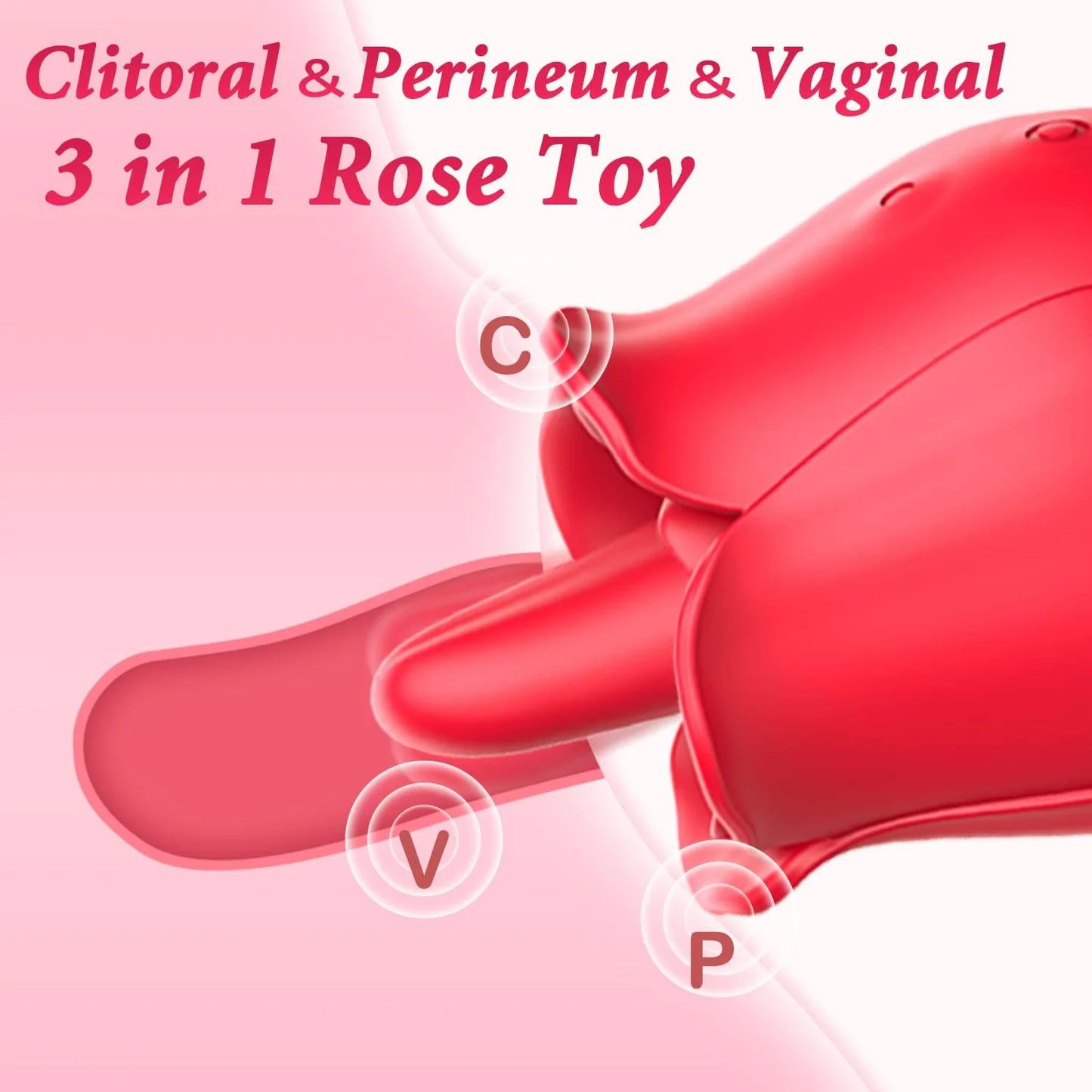 Sirrshop Rose Sex Toy, Clit Vibrator and Tongue Licker