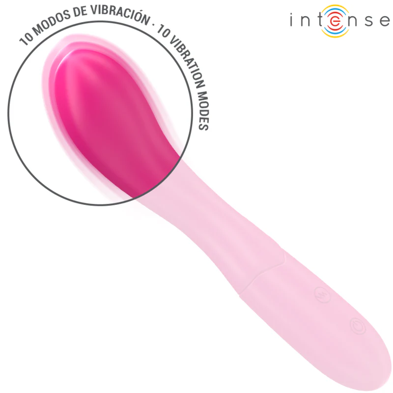 INTENSE - PATY VIBRATOR 19 CM FLEXIBLE 10 VIBRATIONS MODEL 2 PINK