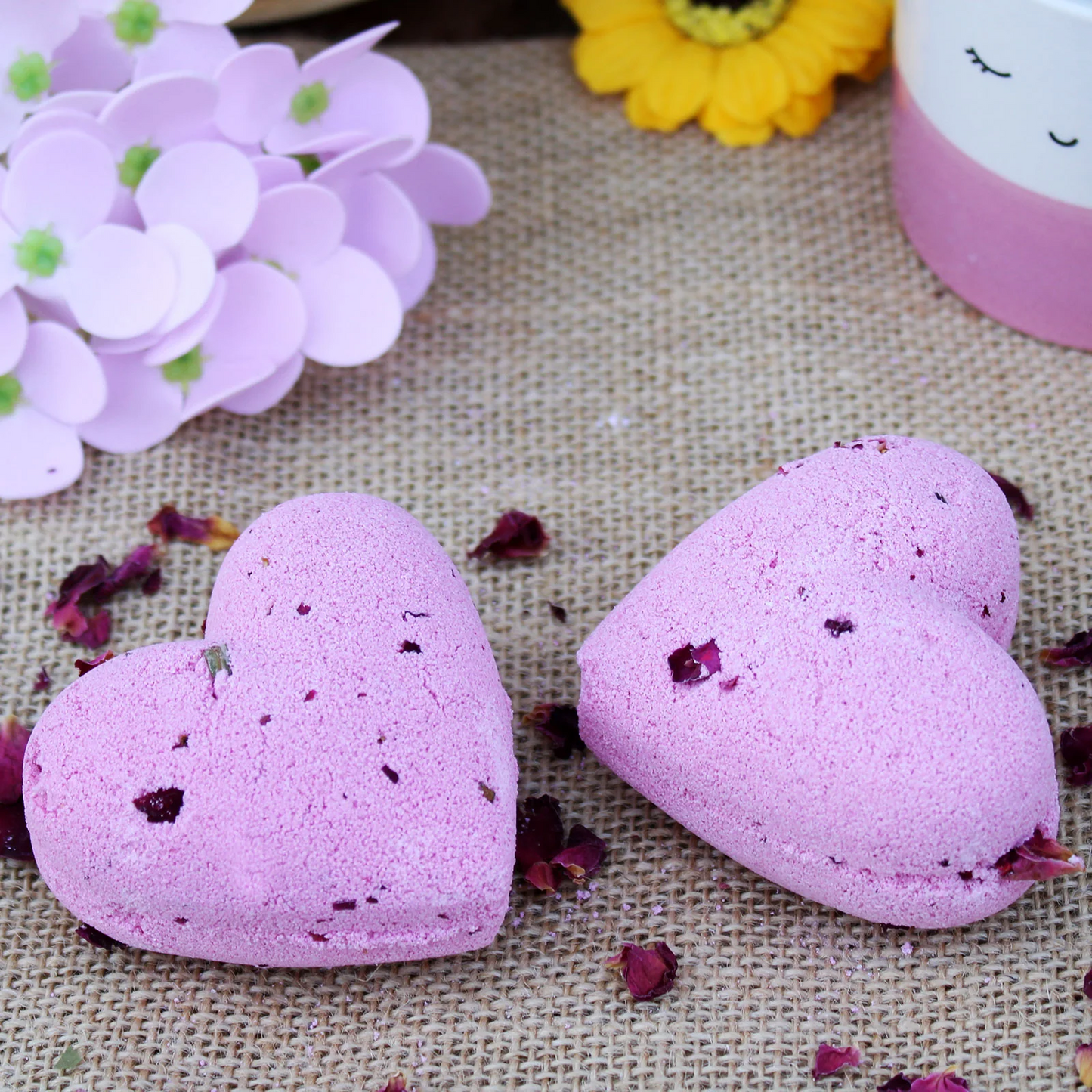 Sirrshop Love Heart Bath Bomb, Ylang & Rose 70g