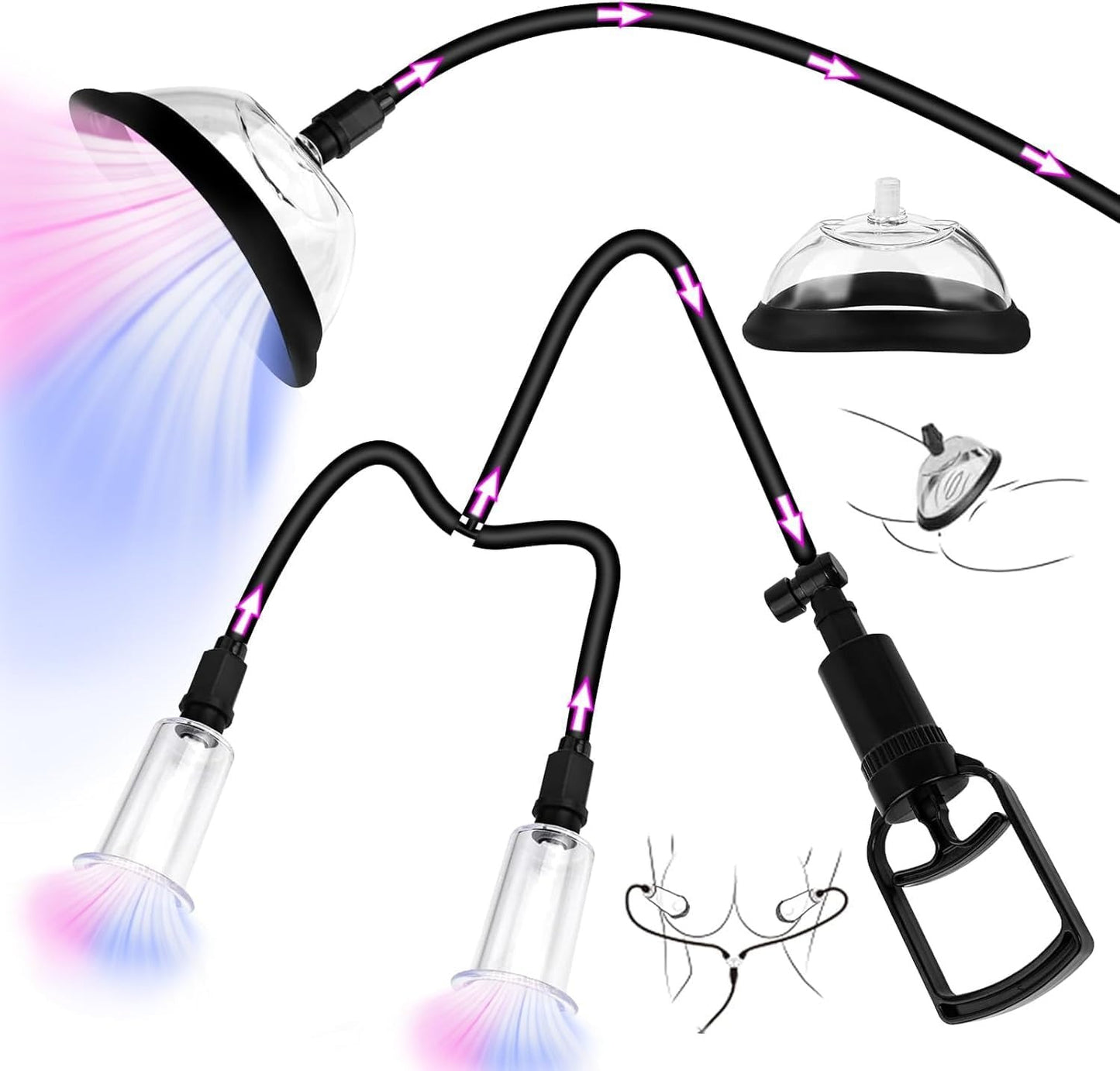 Sirrshop 3 in 1 Pussy & Nipple Pump Set