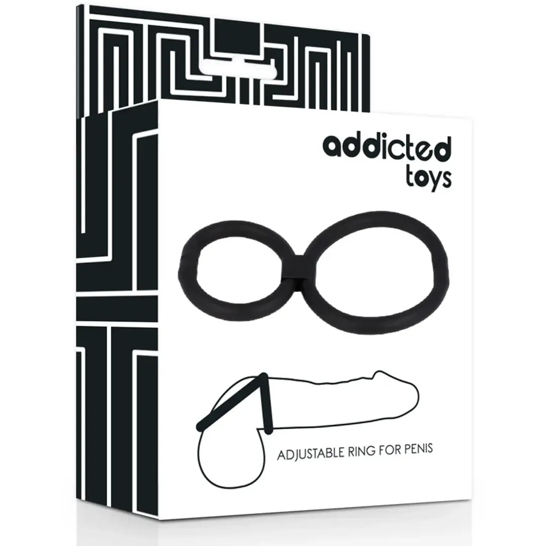 Addicted Toys Double Adjustable Ring for Penis, Double Cock Ring, Flexible