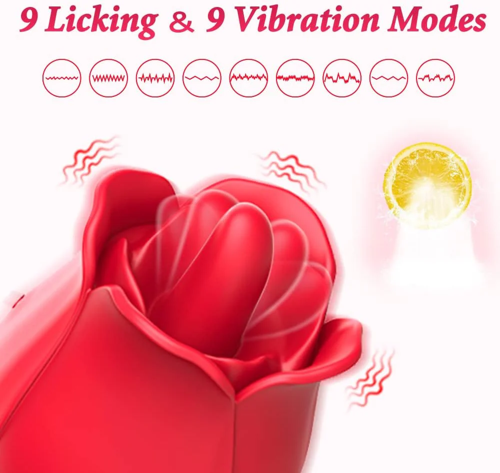 Sirrshop Rose Sex Toy, Clit Vibrator and Tongue Licker