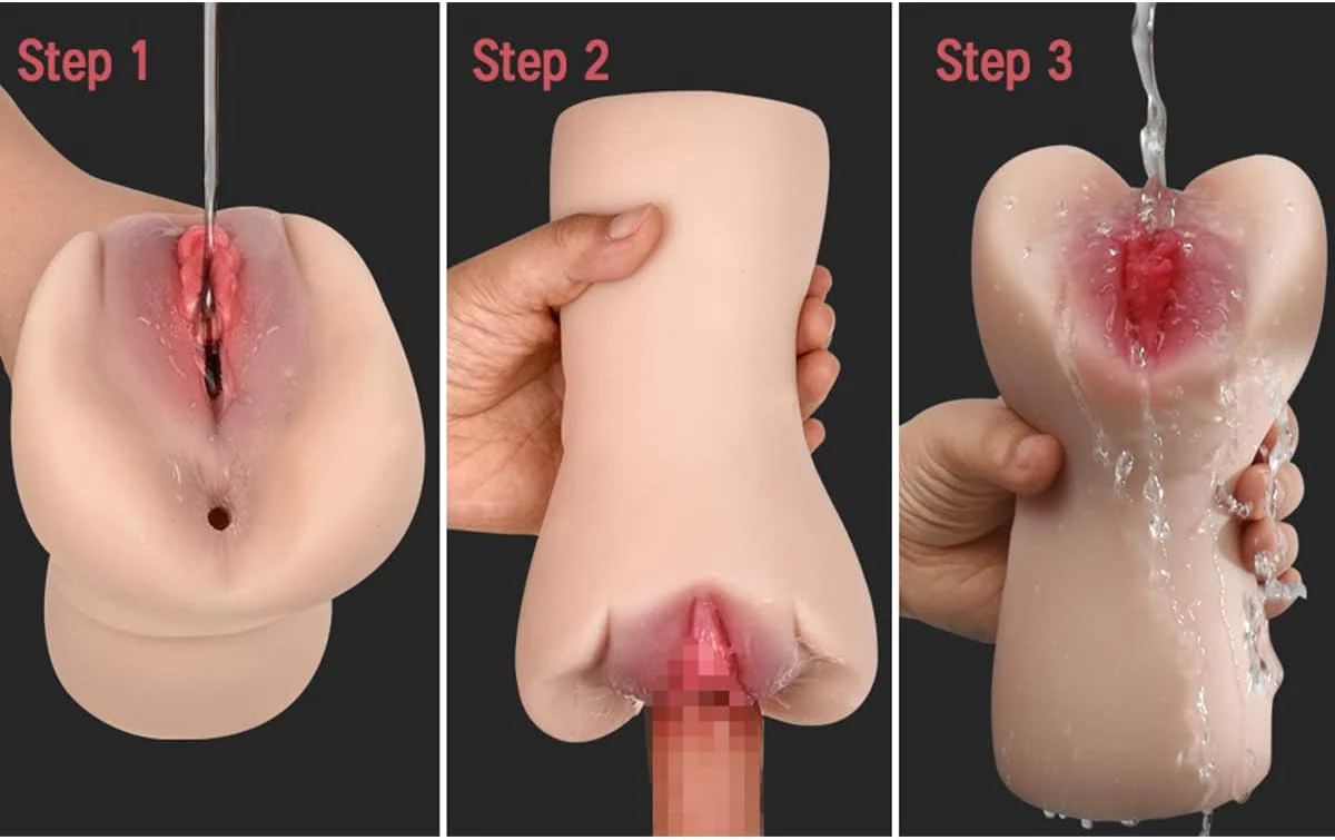 Sirrshop Sex Dolls, 2-in-1 Anal Vaginal Realistic Masturbator, 900g