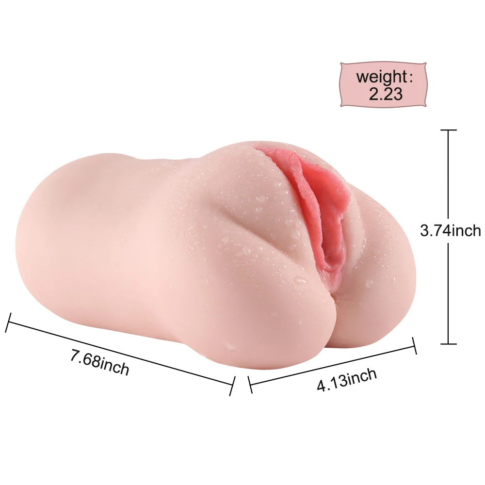 Sirrshop Sex Dolls, 2-in-1 Anal Vaginal Realistic Masturbator, 900g
