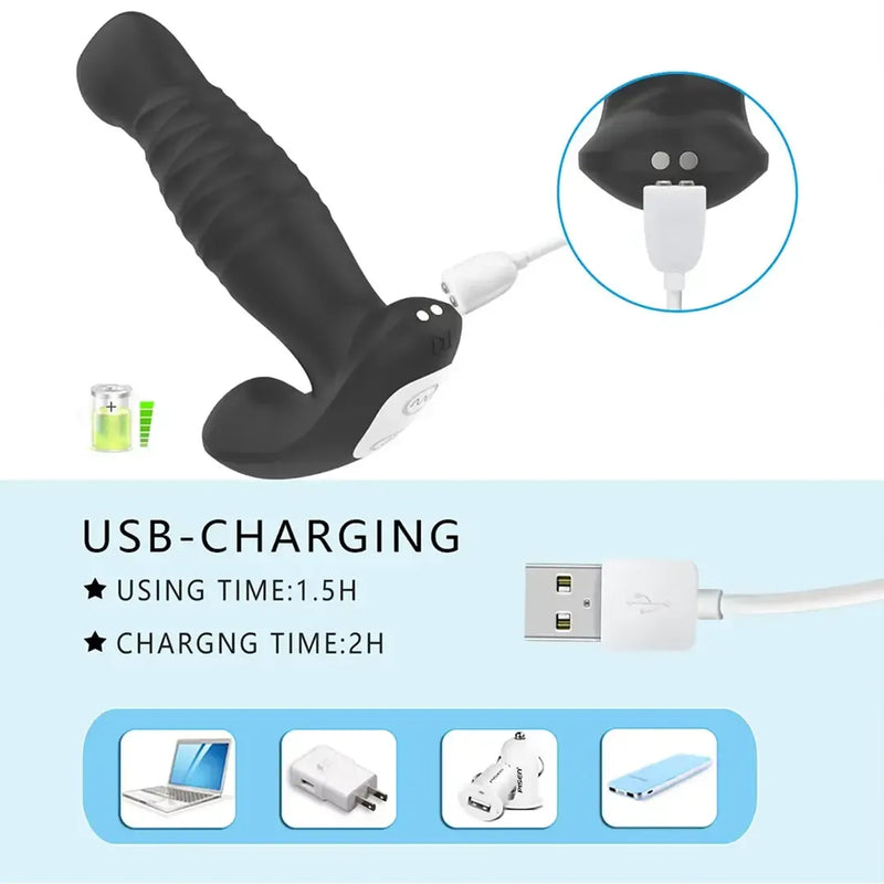 Sirrshop Thrusting Prostate Massager, Vibrator, Anal, Remote Controlled