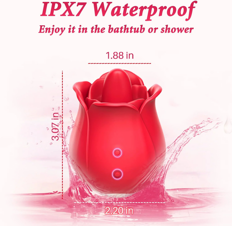 Sirrshop Rose Sex Toy, Clit Vibrator and Tongue Licker