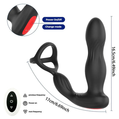A-Heros Titan – Prostate Thrusting Vibrator with Penis Ring & Remote
