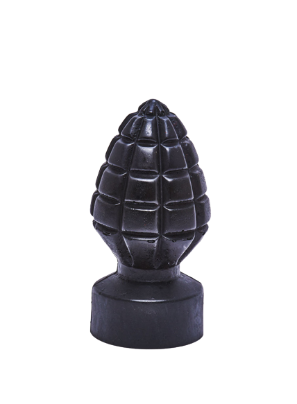 GRENADE ANAL PLUG - DISCREET SILICONE, ALL BLACK,15 CM x 6 cm Sirr
