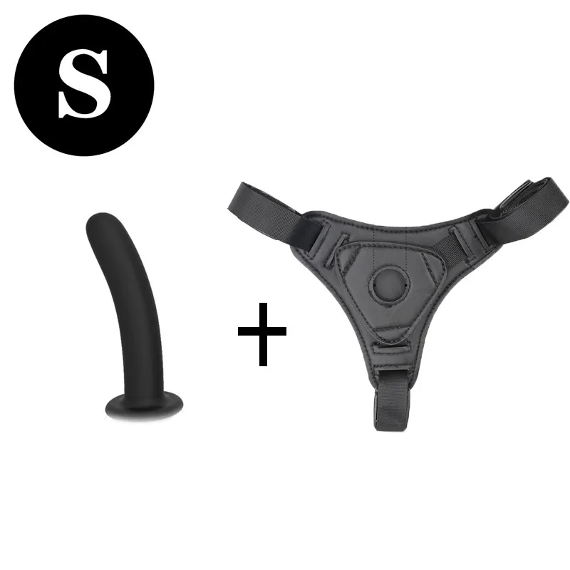 Sirrshop Pure Silicone Black Medical Dildo & Harness, strap on set with black dildo, 12.5cm, 15cm, 17.5cm