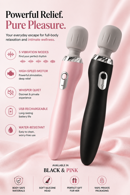 Veloura™ Magic Wand – Premium Rechargeable Massager